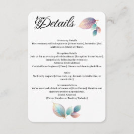 Pastel Iridescent Löv Bröllop Dreamy Pastels Tilläggskort