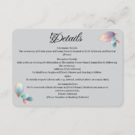 Pastel Iridescent Löv Bröllop Dreamy Pastels Tilläggskort