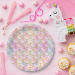 Pastel Iridescent Sjöjungfru Scales Mönster