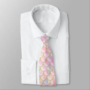 Pastel Iridescent Sjöjungfru Scales Mönster Slips