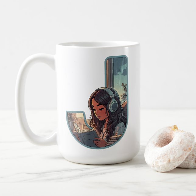 Pastel J med Lo-Fi Girl Kaffemugg (Med munk)