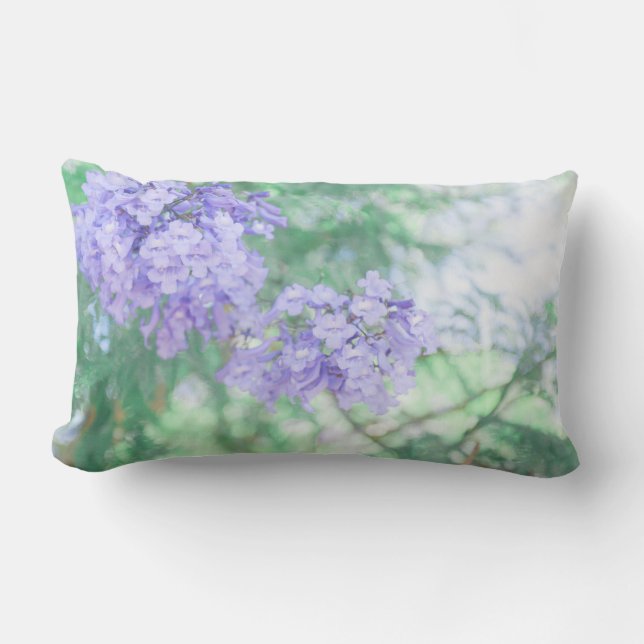 Pastel Jacaranda Träd Flowers Dekorativ kudde Cush (Framsida)