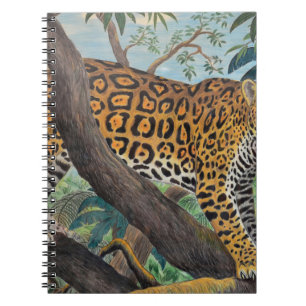 Pastel jaguar: djungeln teckning. anteckningsbok