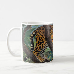 Pastel jaguar: djungeln teckning. kaffemugg