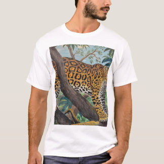 Pastel jaguar: djungeln teckning. t shirt