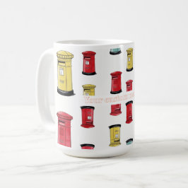 Pastel Japanese Postbox: Watercolor Crayon Style Kaffemugg