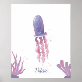 Pastel Jellyfish Dreams-Anpassadet Poster