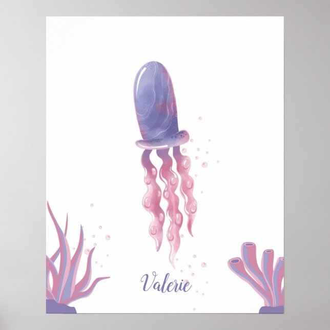 Pastel Jellyfish Dreams-Anpassadet Poster (Framsidan)