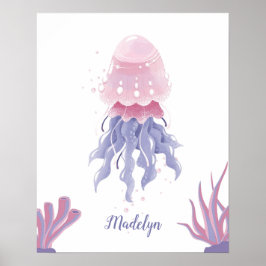 Pastel Jellyfish Dreams-Anpassadet Poster