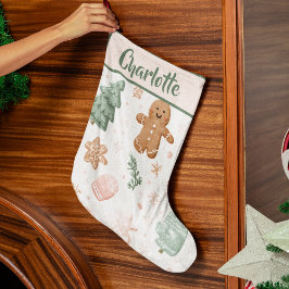 Pastel Joyful Holiday Pattern | Christmas Stocking Stor Julstrumpa