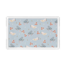 Pastel jul Birds Seamless Mönster