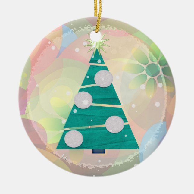 Pastel Jul HELGDAG 1:a jul Julgransprydnad Keramik (Framsidan)