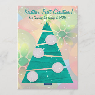Pastel Jul HELGDAG 1:a jul PARTY Inbjudningar