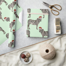 Pastel jul Safari Animals Mint Zebra
