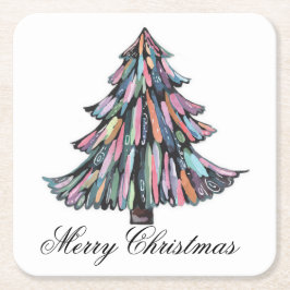 Pastel-jul Underlägg Papper Kvadrat