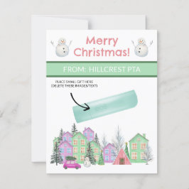 Pastel Jul Village, Personlig Gifts ut Inbjudningar
