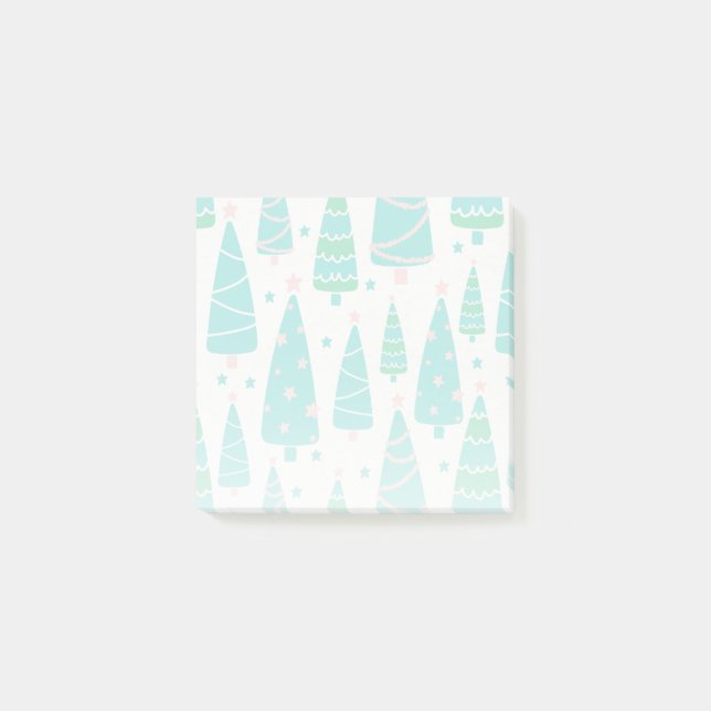 Pastel Julgran Forest Post-it Block (Framsida)