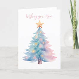 Pastel Julgran Helgkort