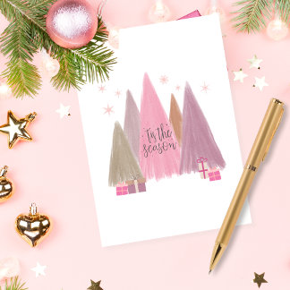 Pastel Julgranar "Tis the Season Helgkort