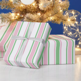Pastel-jultoming Papper | Rosa och Grönt Presentpapper