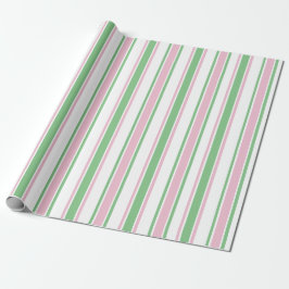 Pastel-jultoming Papper | Rosa och Grönt Presentpapper