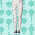 Pastel Jultomten Ansikte Vintage jul jul Leggings<br><div class="desc">Vintagen stil på dessa balkar har återillustrationer av Jultomten ansikte som är klädd i söt mynta grönt och pastellpräglat av rosa Santa hats mot en mönstrad grått-bakgrund.</div>