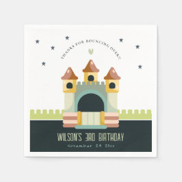 Pastel Jumping Castle Jump & Play Barns födelsedag Pappersservett