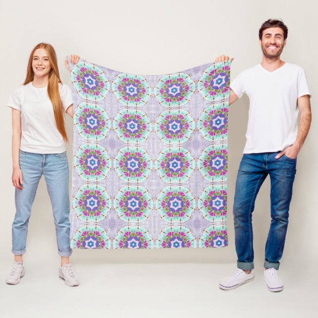 Pastel Kaleidoscope Fleecefilt (På plats)