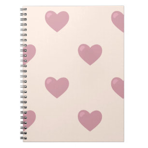 Pastel Kärlek Hearts Anteckningsbok