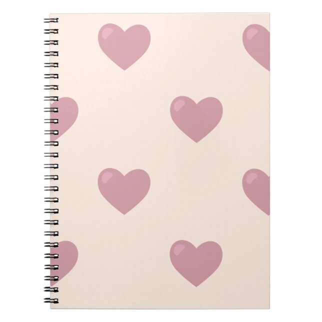 Pastel Kärlek Hearts Anteckningsbok (Framsidan)