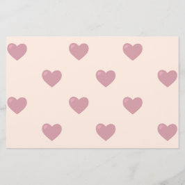 Pastel Kärlek Hearts Brevpapper