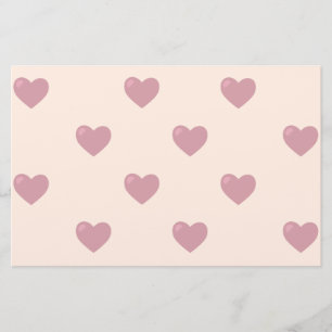 Pastel Kärlek Hearts Brevpapper
