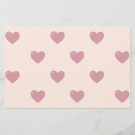 Pastel Kärlek Hearts Brevpapper