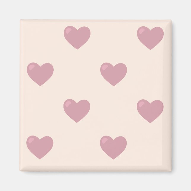 Pastel Kärlek Hearts Magnet (Framsidan)