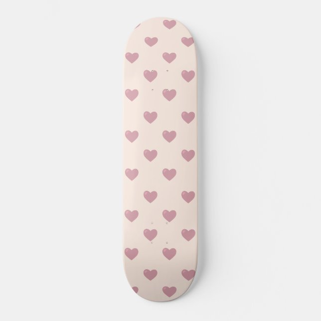 Pastel Kärlek Hearts Mini Skateboard Bräda 18,5 Cm (Framsida)