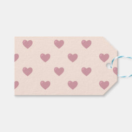 Pastel Kärlek Hearts Presentetikett