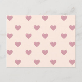 Pastel Kärlek Hearts Vykort