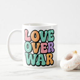 Pastel "Kärlek over Krig" Retro Peace Mugg