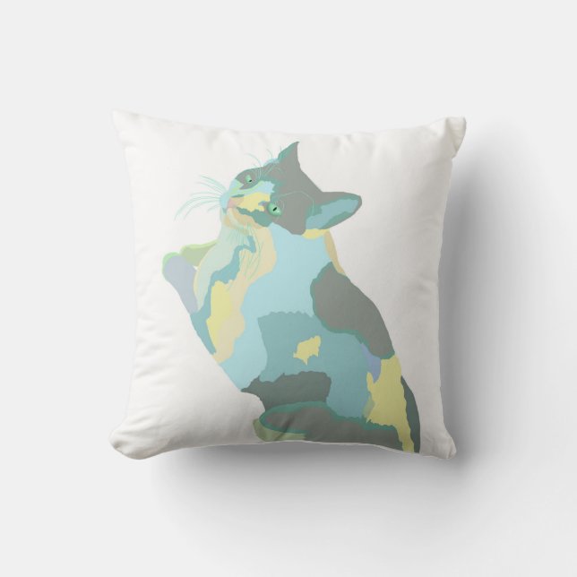 Pastel Kattunge Dekorativ kudde (Framsida)
