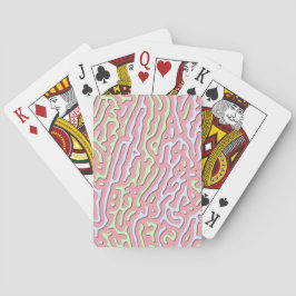 Pastel Kawaii-Abstrakt Färgfull bläckdesign Casinokort