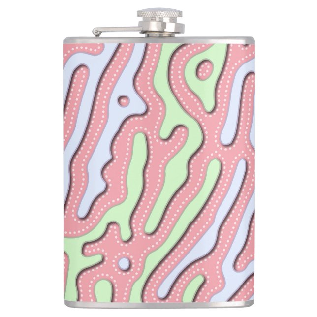 Pastel Kawaii-Abstrakt Färgfull bläckdesign Fickplunta (Framsidan)