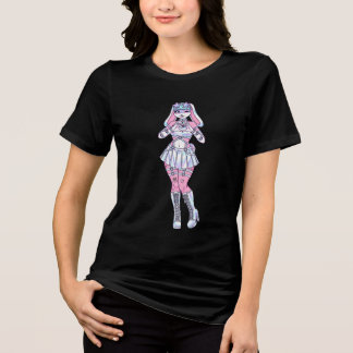Pastel Kawaii Bunny Girl Hårig T-Shirt