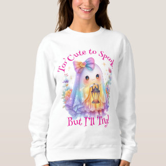 Pastel Kawaii Ghost Women's Halloween Sweatshirt T Shirt