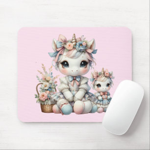 Pastel Kawaii Unicorn Mor dotter Duo Rosa Musmatta