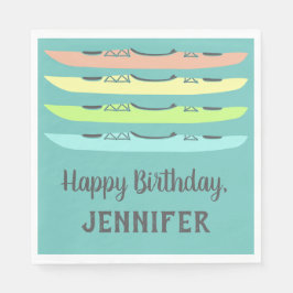 Pastel Kayaks på Teal Kayaking Thmet Party Pappersservett