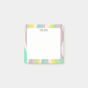 Pastel Kurvor ANPASSNINGSBAR Chic  Monogram Person Post-it Block