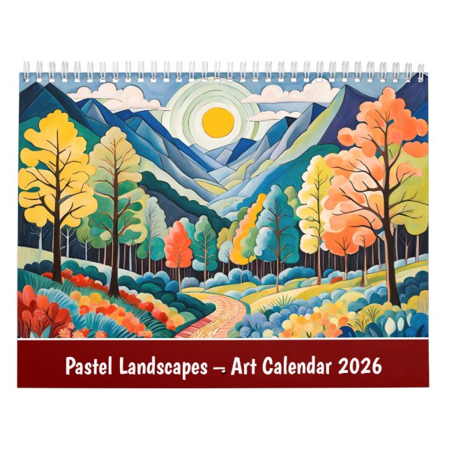 Pastel Landscapes – Art Calendar 2026 Kalender (Omslag)
