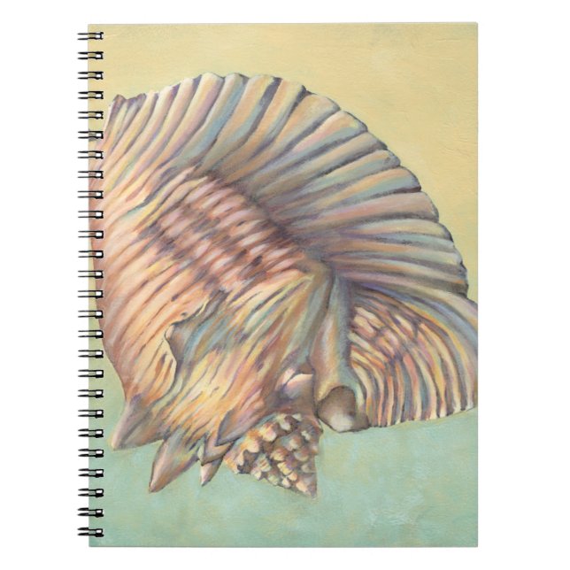 Pastel Large Conch-Snäcka Anteckningsbok Med Spiral (Framsidan)