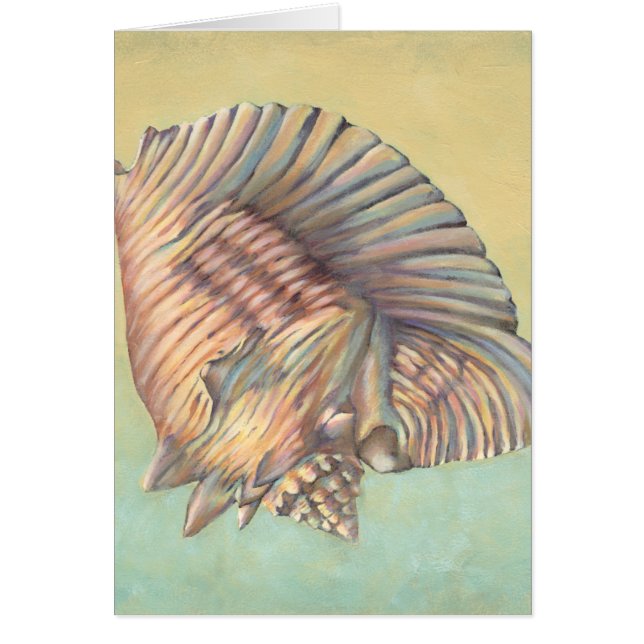 Pastel Large Conch-Snäcka Hälsningskort (Framsidan)