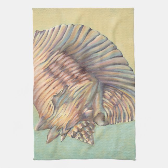 Pastel Large Conch-Snäcka Kökshandduk (Vertikal)